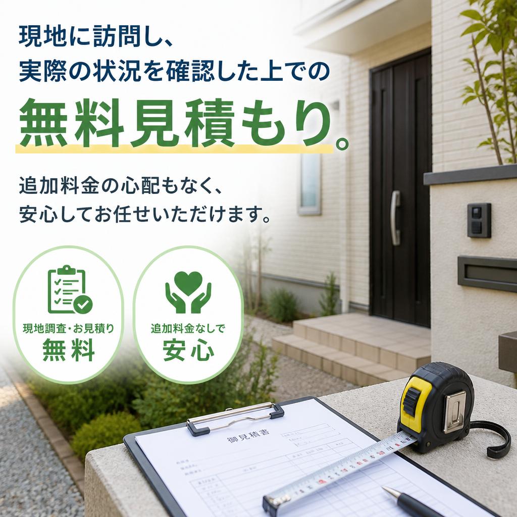 料金見積もりは無料！明確で安心