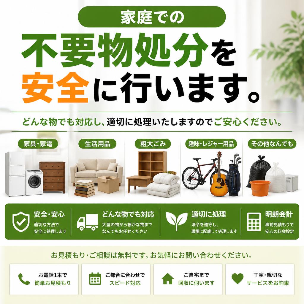 家庭ごみ処分の安心サポート