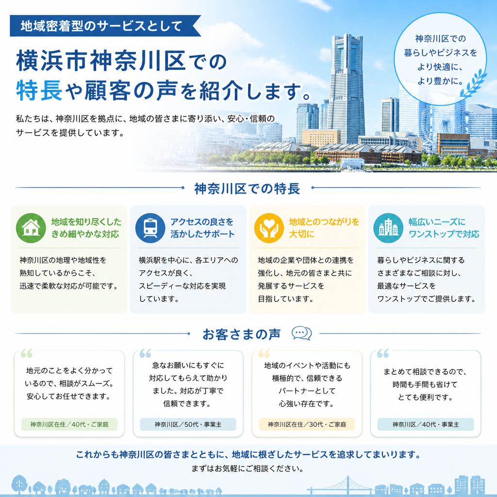 横浜市神奈川区におけるサービスの特長
