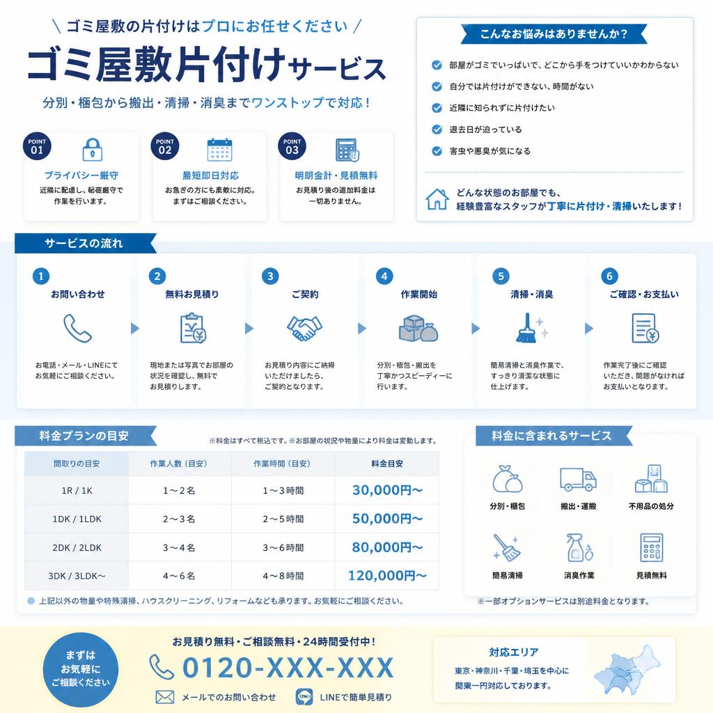 2. ご提供するゴミ屋敷片付けサービス