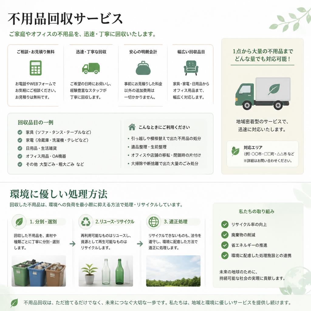 4. 不用品回収の詳細とメリット