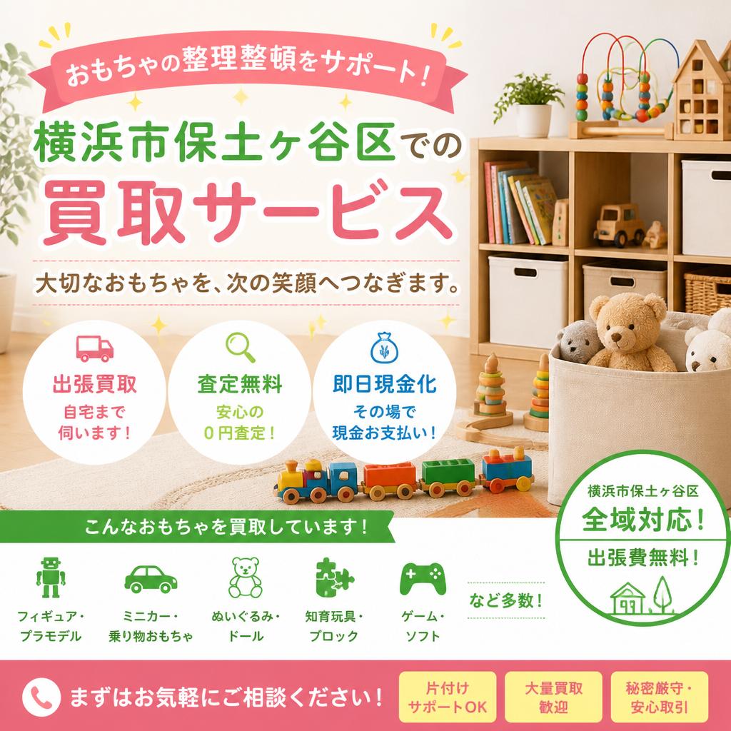 おもちゃの整理整頓をサポート！横浜市保土ヶ谷区での買取サービス