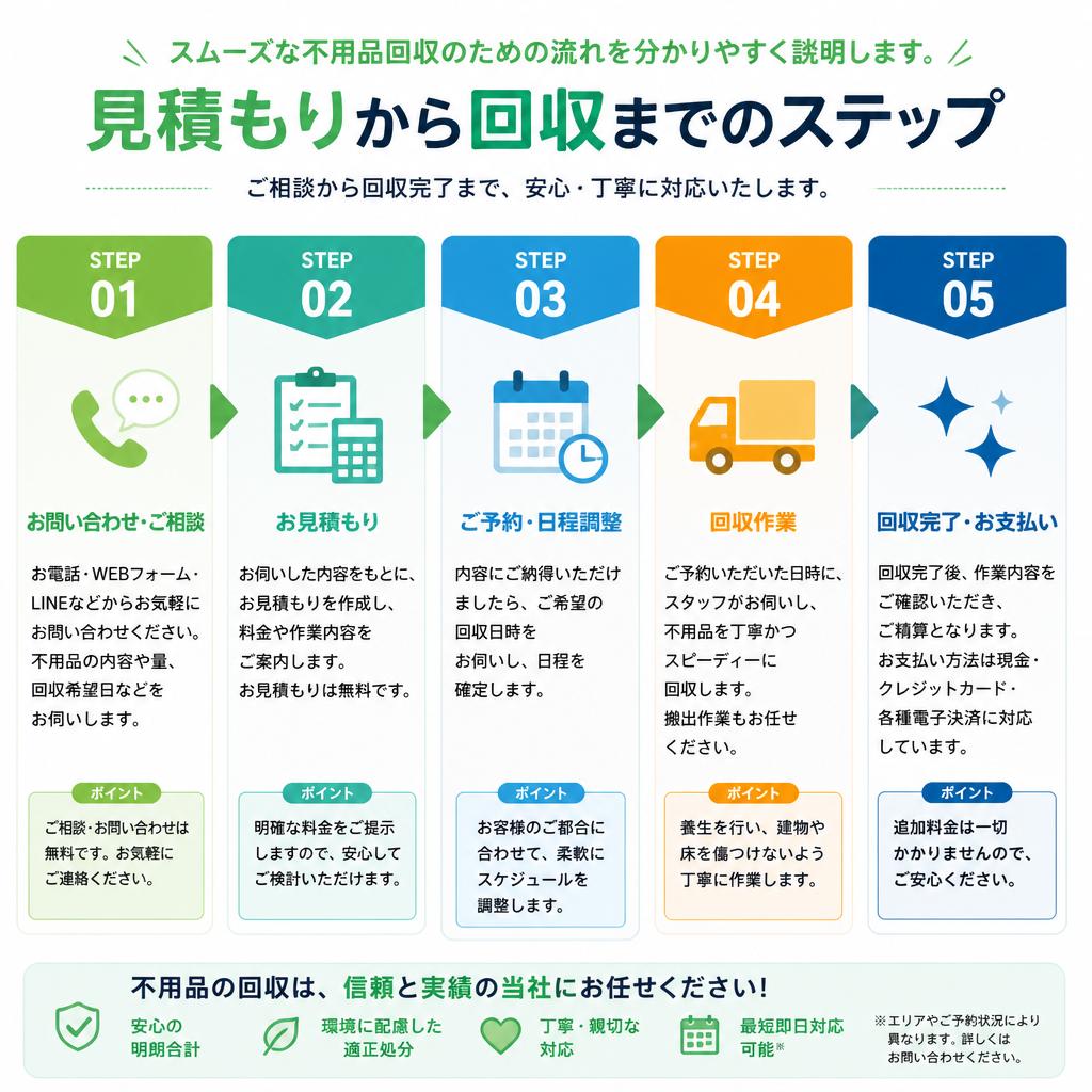 不用品回収の流れ