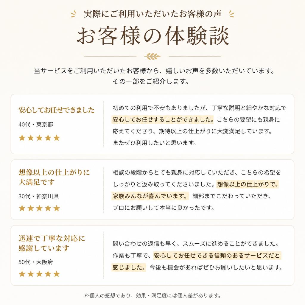 お客様の声