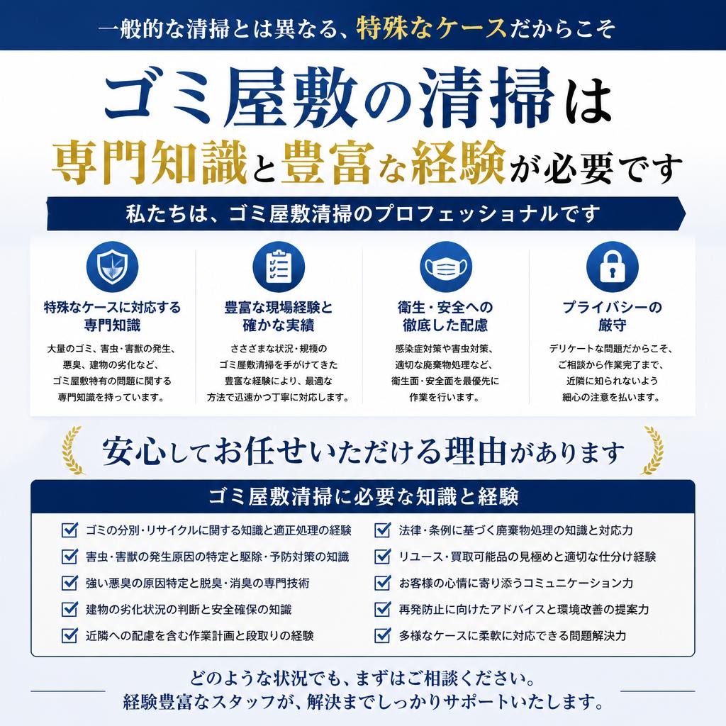ゴミ屋敷清掃の専門知識