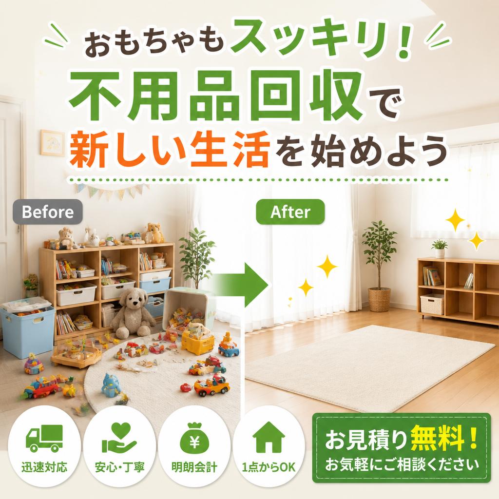 おもちゃもスッキリ！不用品回収で新しい生活を始めよう