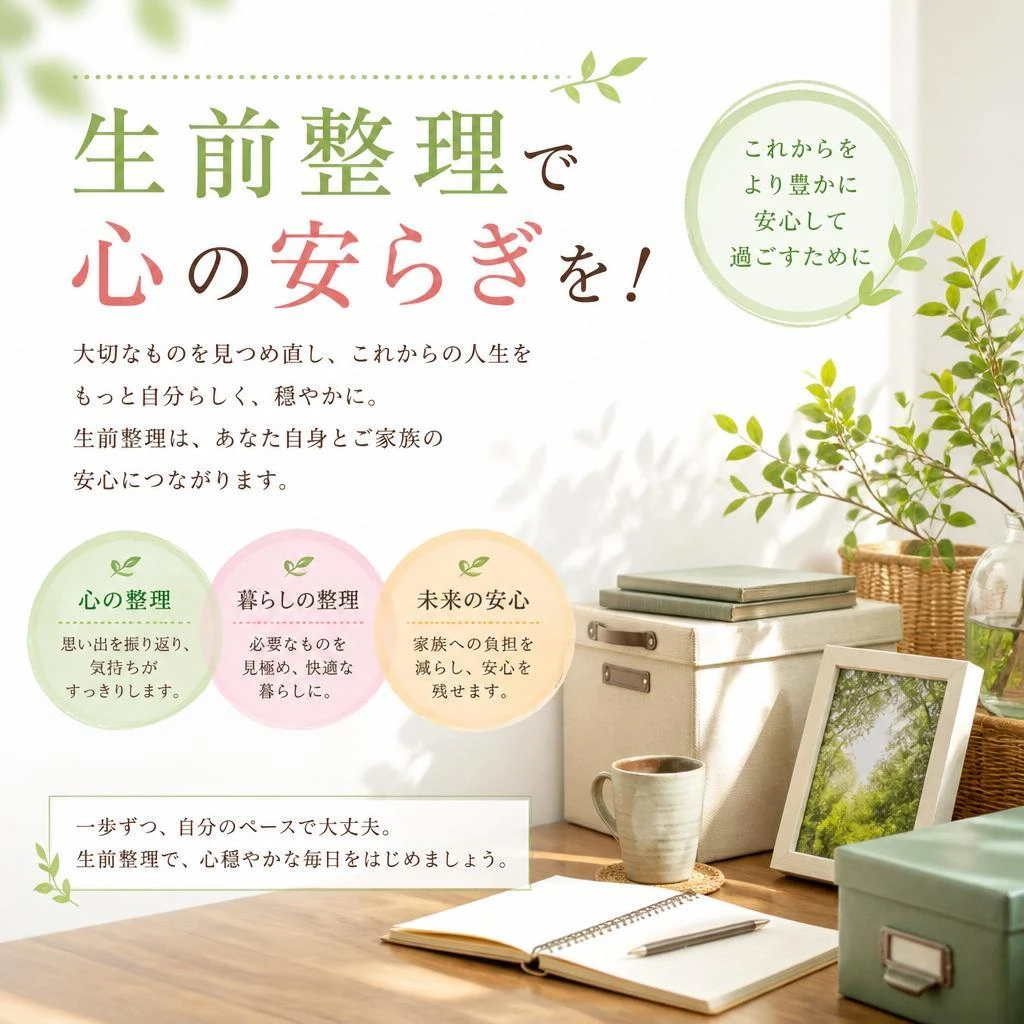 生前整理で心の安らぎを！