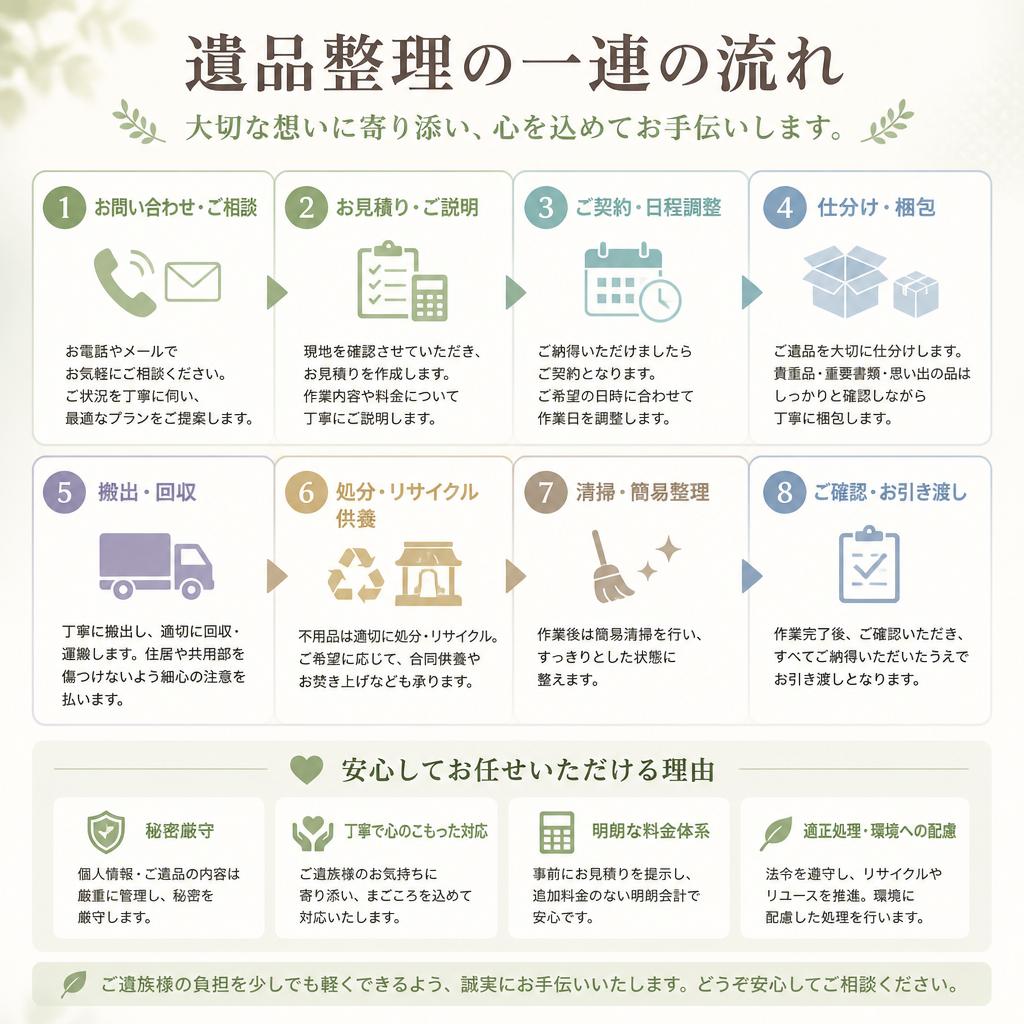 4. プロが行う遺品整理の流れ