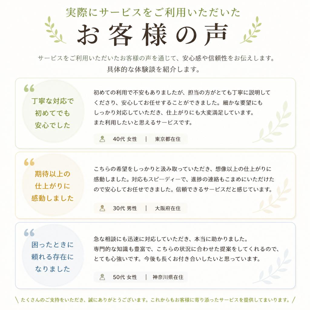 お客様の声