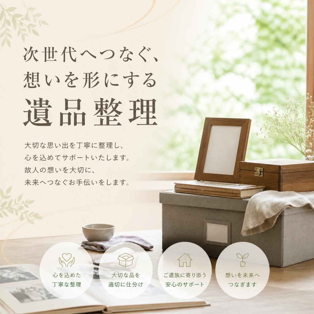 次世代へつなぐ、想いを形にする遺品整理