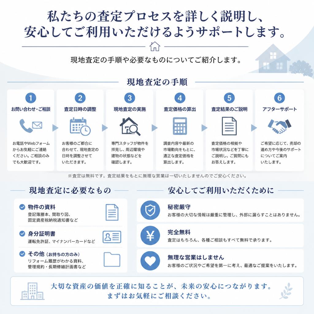 無料査定の流れ