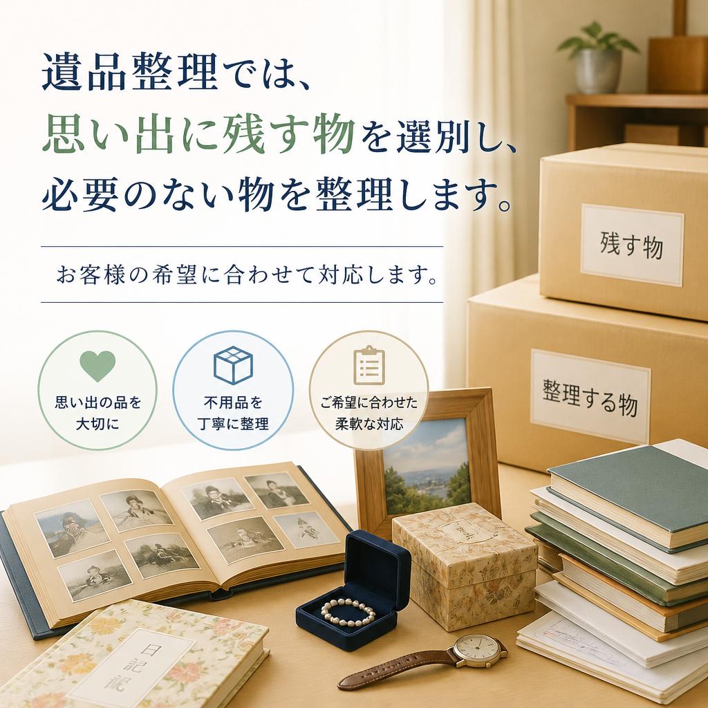 全ての遺品を残さず整理