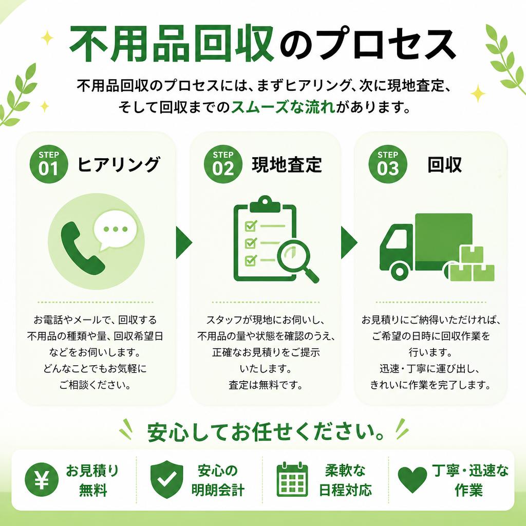不用品回収の流れ