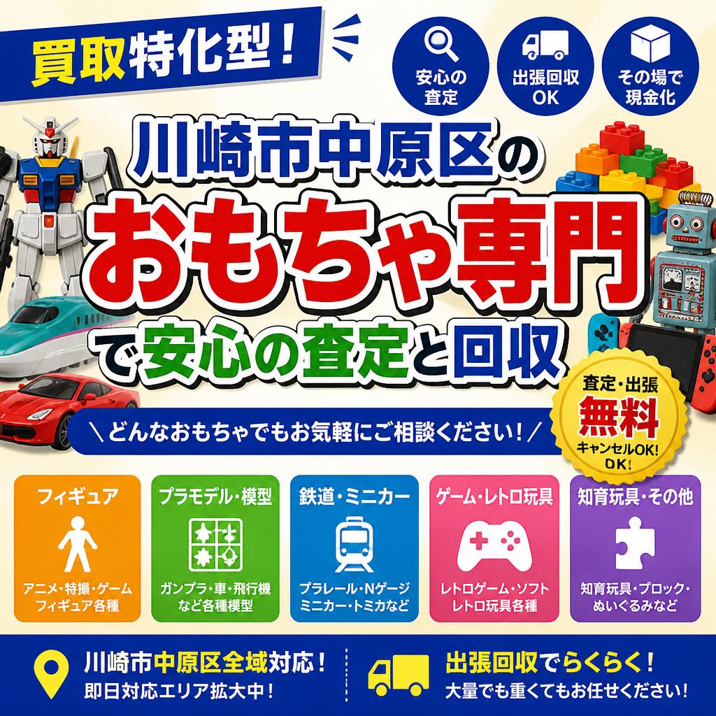 買取特化型！川崎市中原区のおもちゃ専門で安心の査定と回収