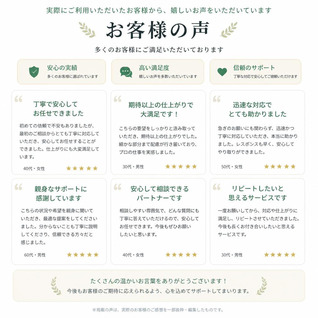 お客様の声