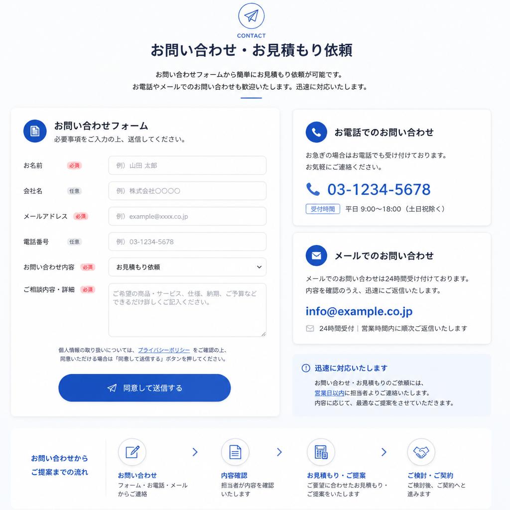 今すぐお見積りを！