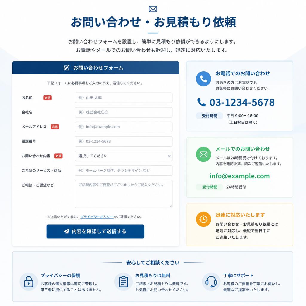 今すぐお見積りを！