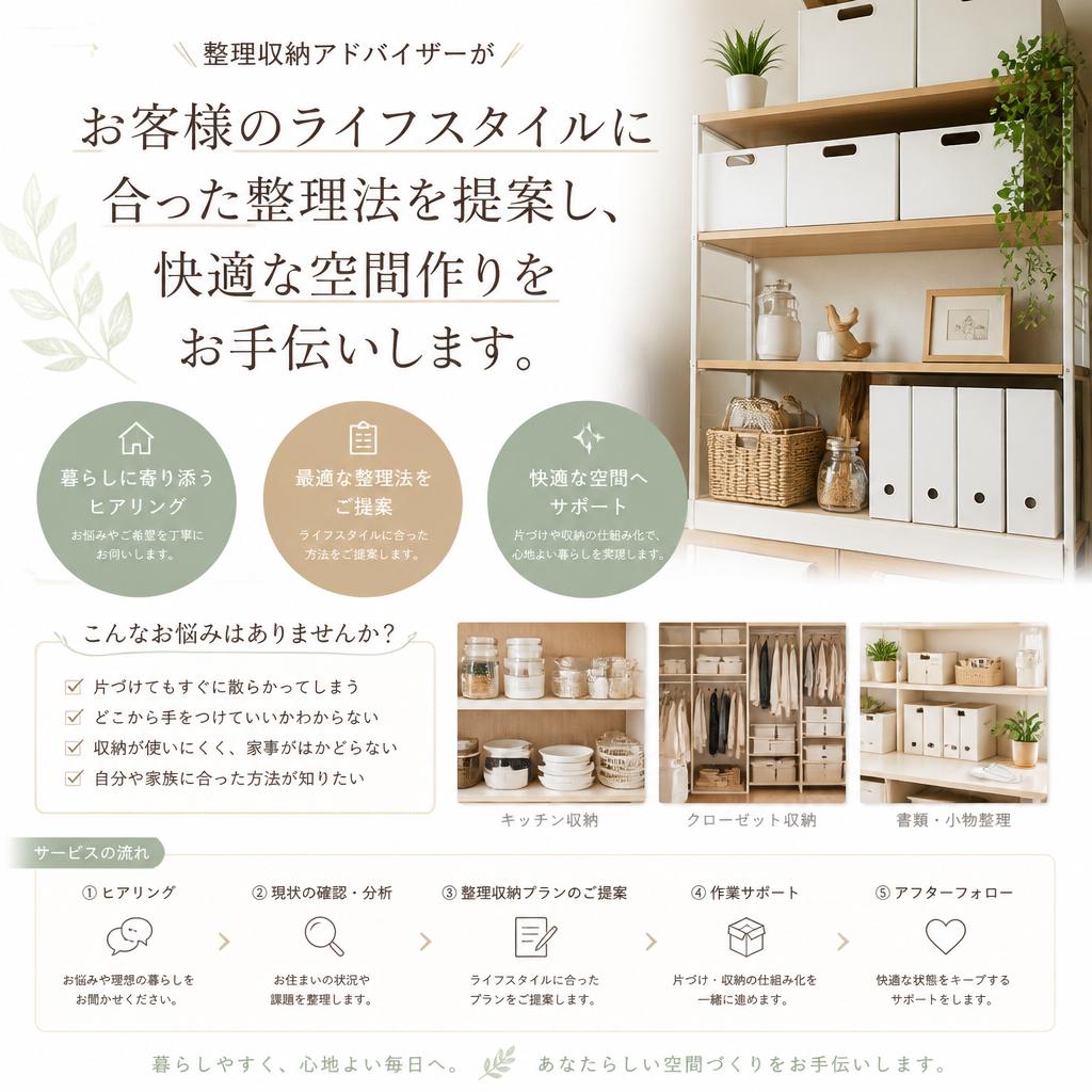 専門家による整理収納アドバイス