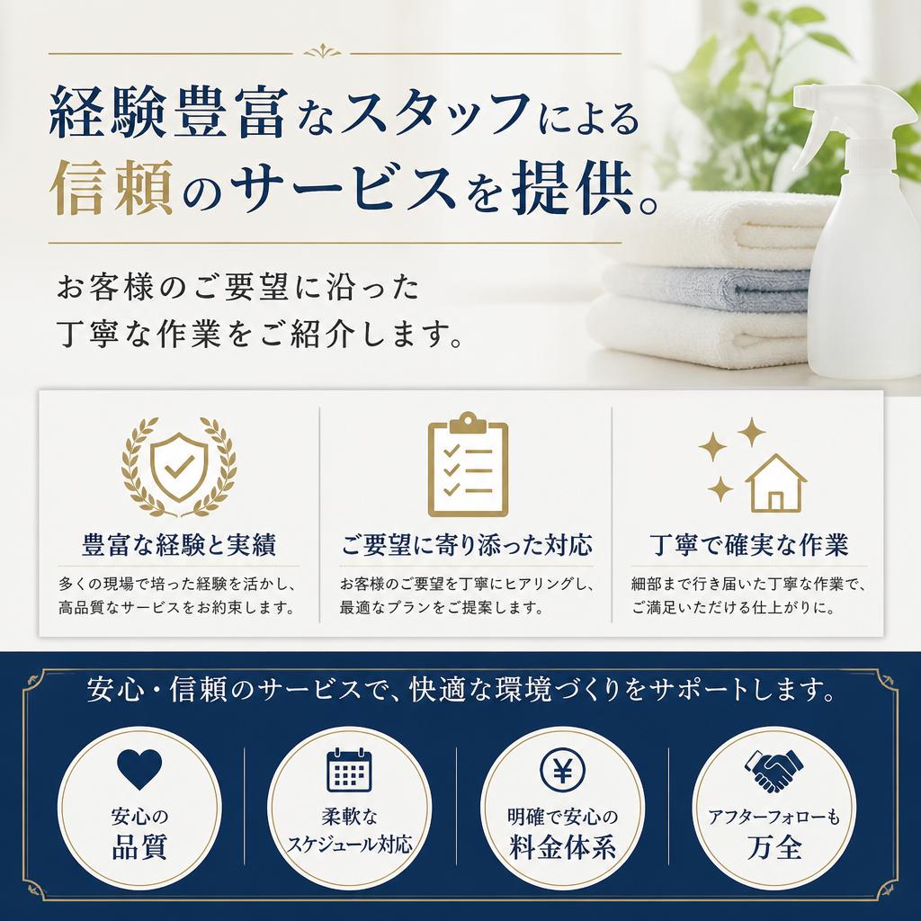 専門性の高いスタッフによる安心の作業