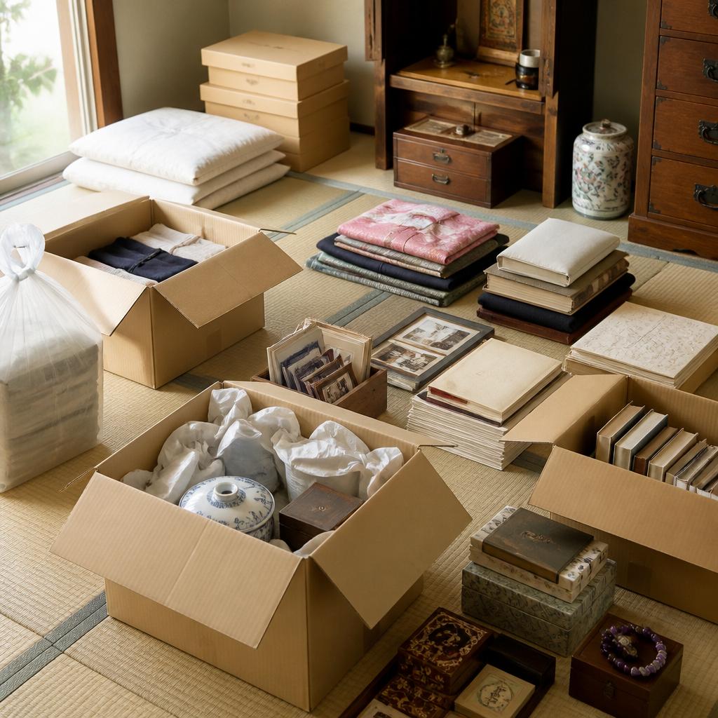 思い出の品の仕分けと供養
